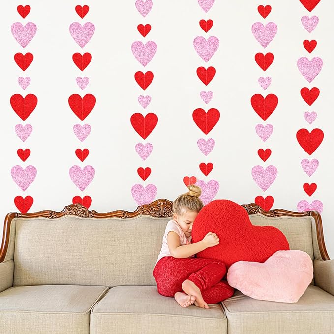 Galentines Valentines Party-Decorations Heart Garland - Image 5