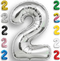 Silver Number Balloon 2 Mylar Foil Balloons 16 inch Small by Unknown