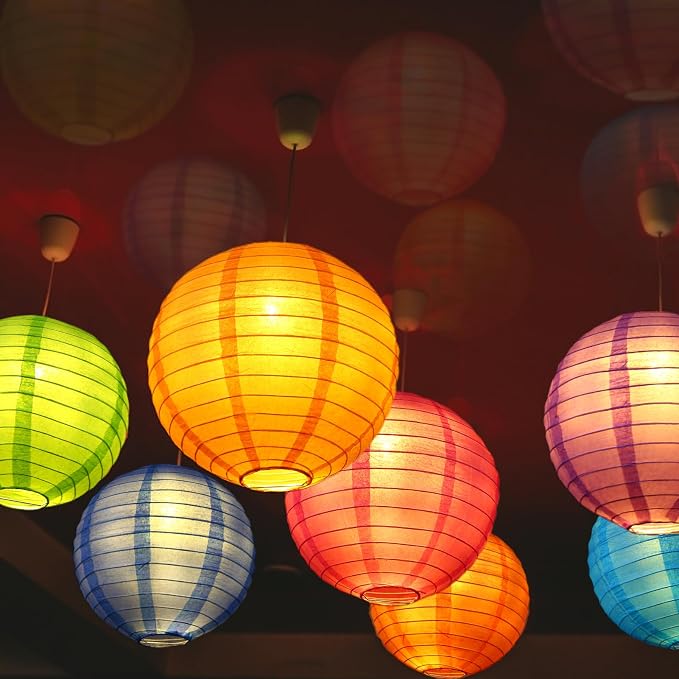LIHAO 20PCS Colorful Paper Lanterns - Image 6