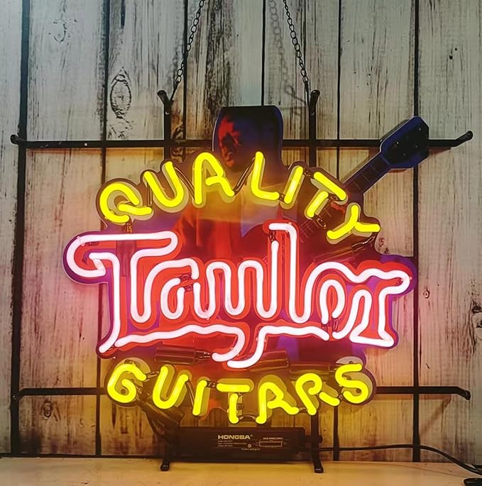 Neon Signs Bar Bedroom Sign Quality Guitar Wall Decor Man Cave Home Bar Pub Recreation Room Game Lights Windows Glass Wall Signs Party Birthday Bedroom Bedside Table Decoration Gifts 24 X 20 Inches