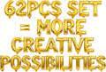 62 Pcs Gold Letter Balloons, Custom 2 Set A-Z Set by GOGAKIE