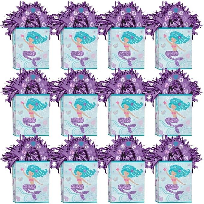 Shimmering Mermaids Purple Mini Tote Balloon Weight by AmscanPartySupplies