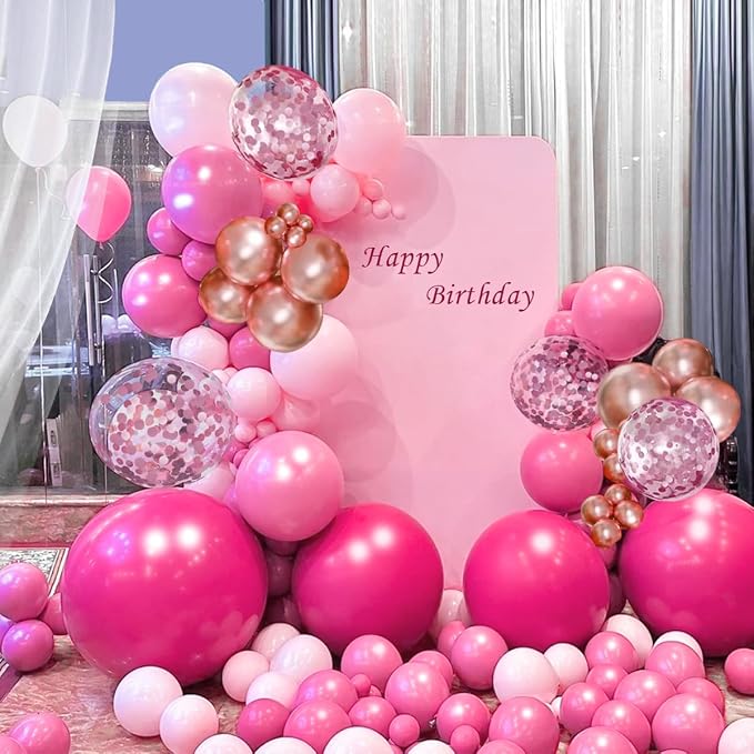 Pink and Gold Balloon Arch Kit, Different Size 18 12 10 5 inch, Princess - Image 5