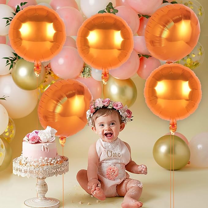 20 Pcs Round Shaped Balloons, 18 Inch Round Foil Balloon, Giant Round Mylar - Image 4