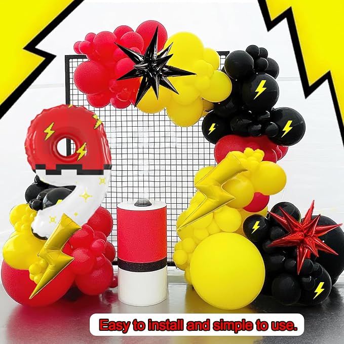 40 Inch Giant Red and White Cartoon Theme Number Foil Balloons - Image 5
