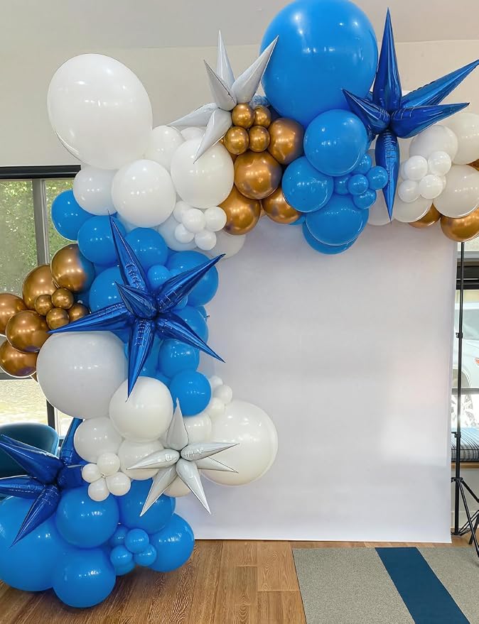 Blue Star Balloons, Large Spike Balloons | 22 Inch Star Balloons, One-Piece - Image 6