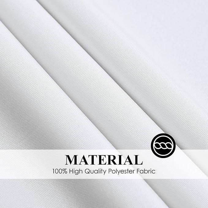 Round Tablecloth 132 Inch 8 Pack White Tablecloths Washable Decorative Linen Polyester Table Clothes Cover for Dining Table Banquets Buffet Parties and Wedding