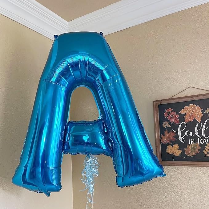 Blue Letter H Balloon, H Balloons Letter - Image 3