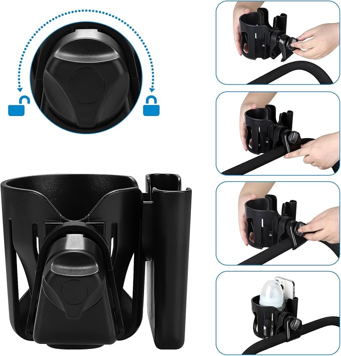 Accmor Stroller Cup Holder, Walker Wheelchair Bike Drinks Holder | Universal - Image 5