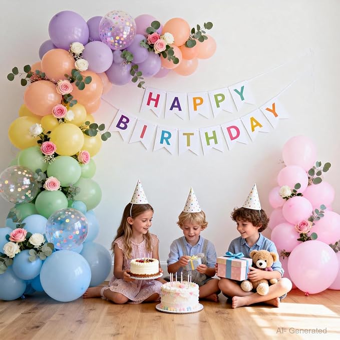 Pastel Balloon Arch Kit, Pastel Rainbow Balloon Arch Kit, Party Decor | Red - Image 5