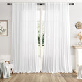 Extra Wide 100x96 Inch Linen Curtains by Nanspring