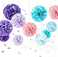 AimtoHome Paper Flower Pom Poms Decorations, Tea Party, Bachelorette, Neon by AimtoHome