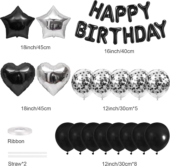 CANREVEL Happy Birthday Banner Decorations + 30pcs Star Balloons, - Image 2