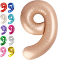 Light Brown Number 9 Balloon 40 inch, Light Brown Birthday Party Decorations | by Upgesy
