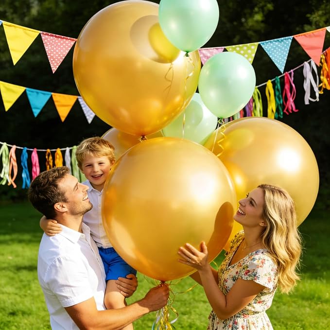 32Pcs Pearl Gold Big Balloons 18 Inch - Image 5