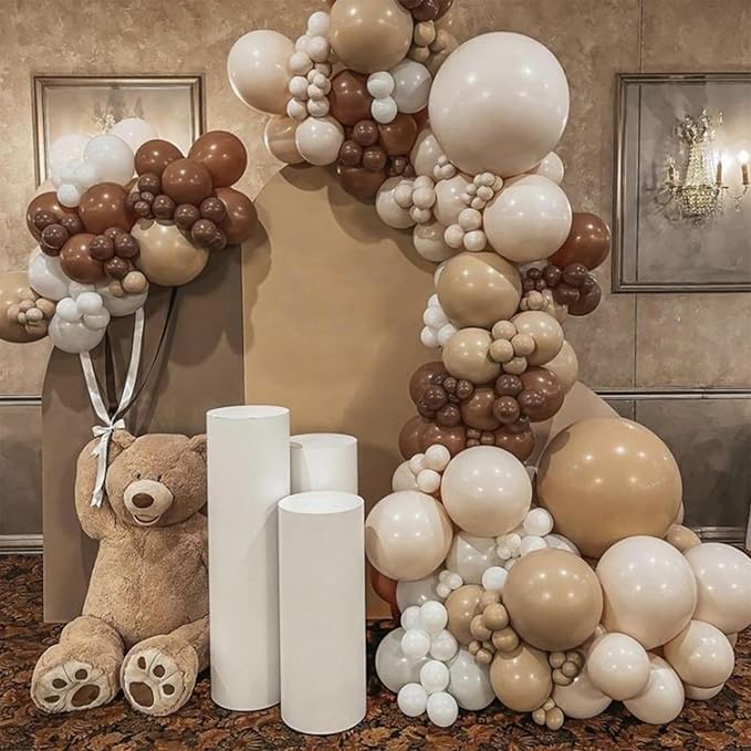 Brown Balloons, 12 Inch 50 Pcs Thick Neutral Western Cowboy Latex Balloon | - Image 3
