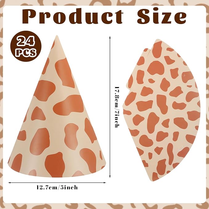 Watersay 24 Pcs Themed Party Hats Theme Cone Paper Hats - Image 4