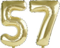 40 Inch Number 57 Balloons for 57th Birthday Party Decorations, 0-100 Champagne by FOBELEC
