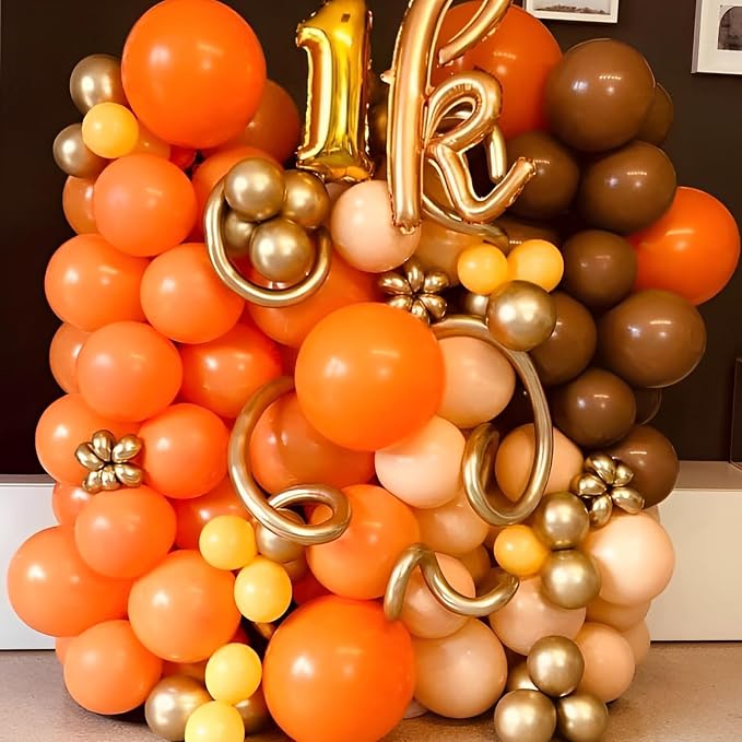 Voircoloria 110pcs Orange Latex Party Balloons, 12inch | - Image 8