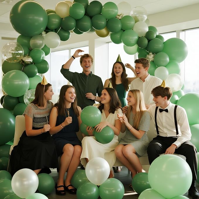 Sage green Balloons 100 Pack 12 inch Round Helium Olive Green Balloons - Image 3