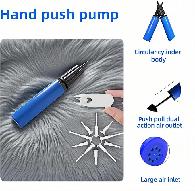 Ball Pump Set, 13-Piece Blue Sports Ball Inflator Kit - Image 6