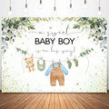 InMemory Greenery Baby Shower Backdrop Oh Baby Clothes Welcome Newborn Party by InMemory