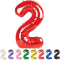 2 Balloon Numbers 40Inch Two Balloons Red Party Decorations by Mluchee