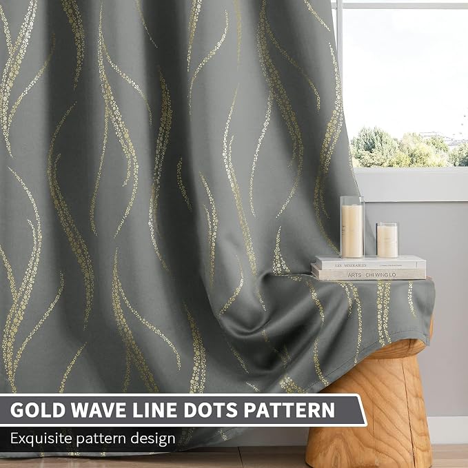Yakamok Grey Light Blocking Curtains - Image 6