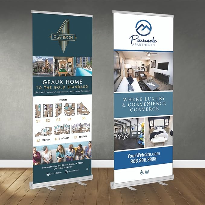 Personalized Custom Aluminum Retractable Banner 23.6''x63", Aluminum - Image 6