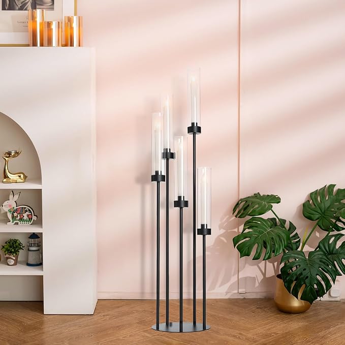 39.8''Matte Black Candle Holder - Image 6