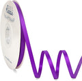 Ribbli Purple Satin Ribbon, Double Faced Satin 1/4 inch x Continuous 50 Yards by Ribbli