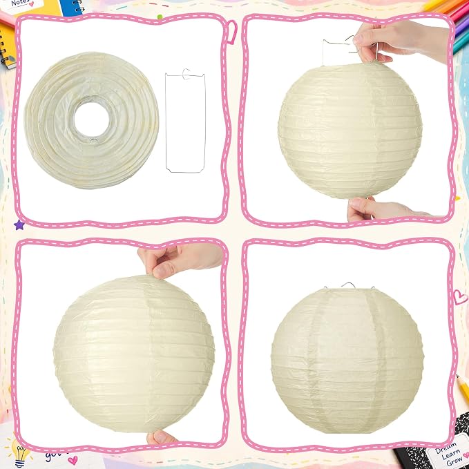 Bencailor 24 Pcs Boho Paper Lanterns - Image 5