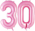 Pink Number 30 Balloons, Big Large Foil Number Balloons, Jumbo Giant Mylar by AIQINHU