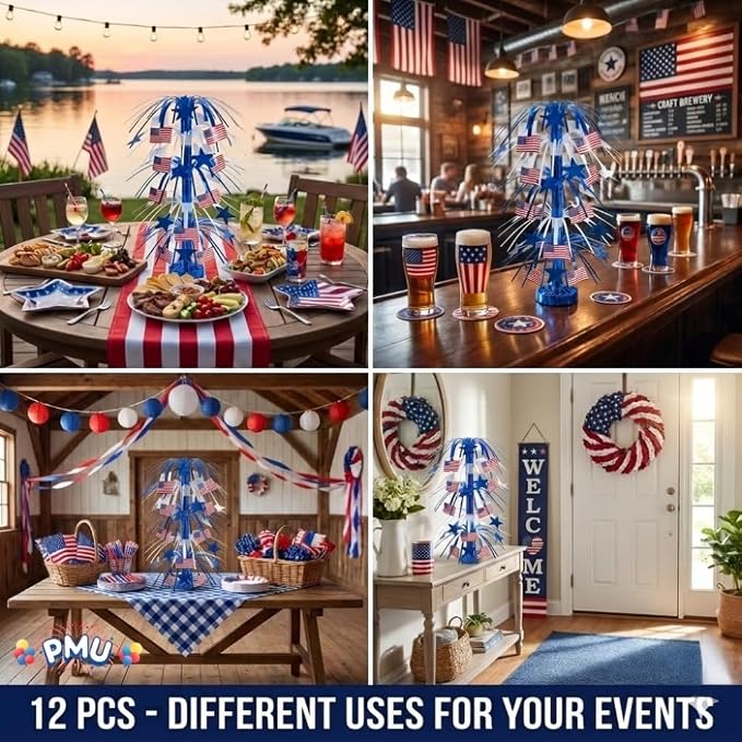 PMU 12 Pcs 21 Inch Patriotic Centerpieces - Image 3