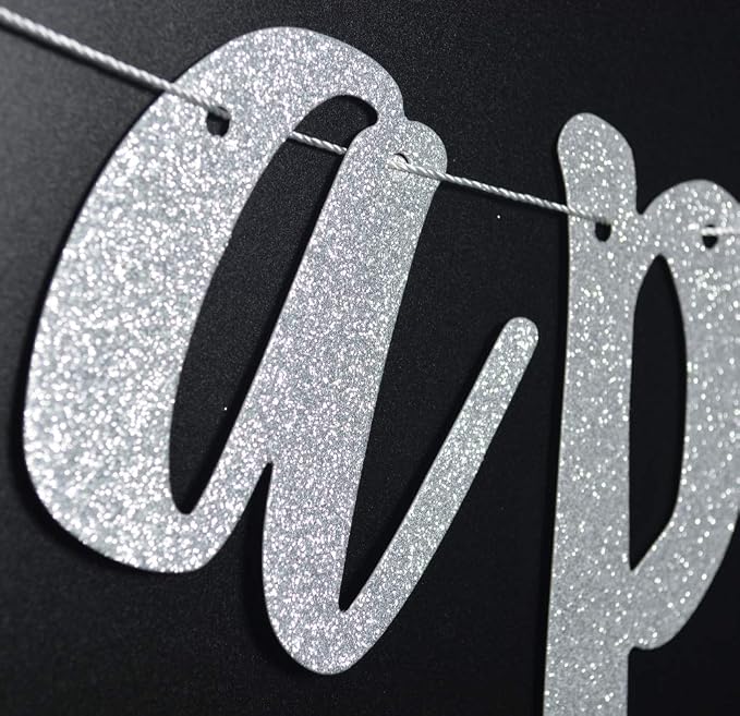 Happily Ever After Silver Glitter Bunting Banner, Engagement, Bridal Shower - Image 4