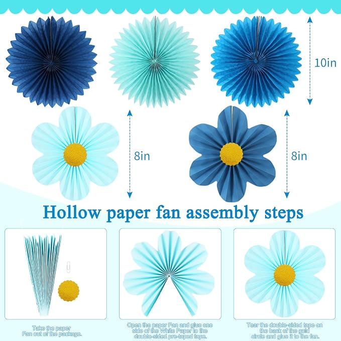 Paper Fans Party Decorations Paper Flowers Decorations - Image 4