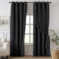 100% Blackout Curtains for Bedroom, Double Layer Black Curtains, Room Darkening by Swandream