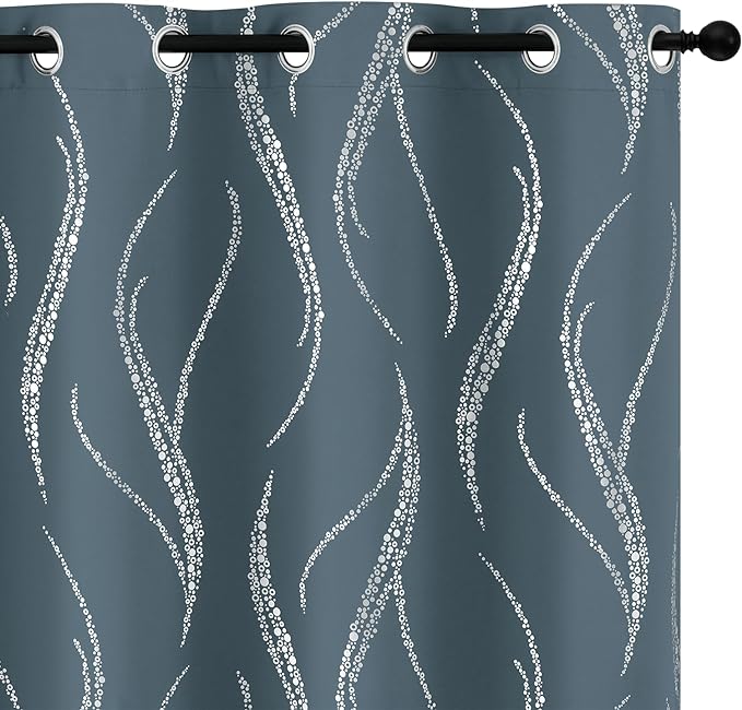 Yakamok Stone Blue Blackout Curtains by Yakamok