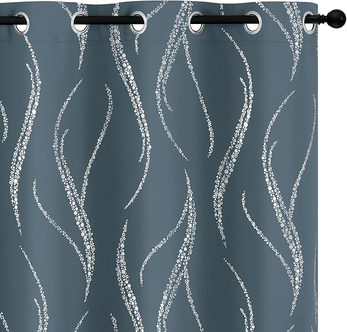 Yakamok Stone Blue Blackout Curtains by Yakamok