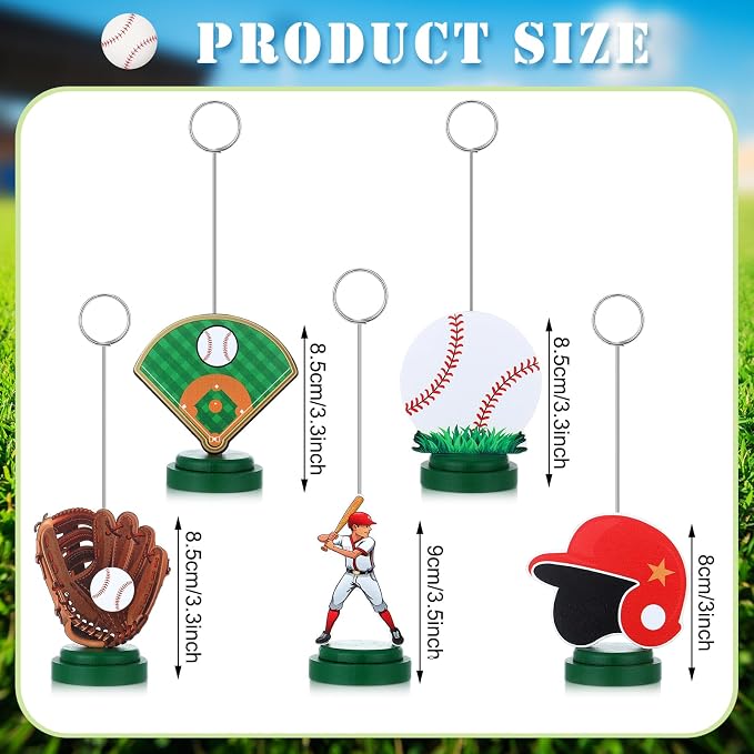RattanView 5 Pcs Baseball Photo Balloon Holder Table Centerpieces Holders - Image 2