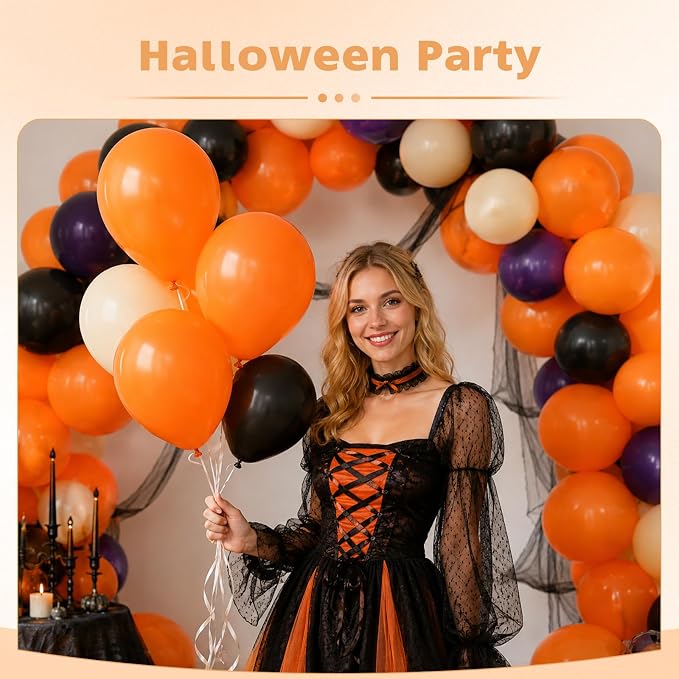 Orange Balloons, 12 Inch Burnt Orange Helium Latex Balloon | 30 Pack Matte - Image 5