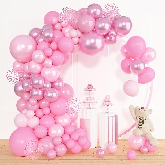 Amandir 153pcs Pastel Light Pink Balloon Garland Arch Kit Different Sizes | 18 - Image 4