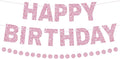 Alynta Happy Birthday Banner Pre-Strung Glitter Birthday Party Decorations | NO by Alynta