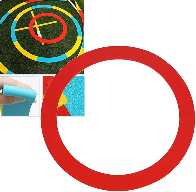Golf Practice Target Ring, Thin Silicone Vibrant Target Indicator GolfTargets Circle for Putting, Chipping, Pitching for Training