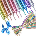 Rubfac 100pcs Metallic 260 Balloons, Latex & Metal, 10 Colors, Animal Shapes by RUBFAC