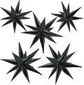 Star Balloons 60Pcs Black Balloon 12 Spike Foil Balloons Explosion Mylar Cone by BOMSI