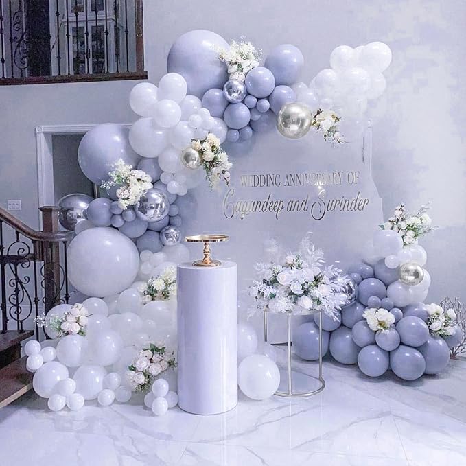 PartyWoo Dusty Purple Balloons 50pcs Lavender Lilac Boho Neutral Color | 12 - Image 7