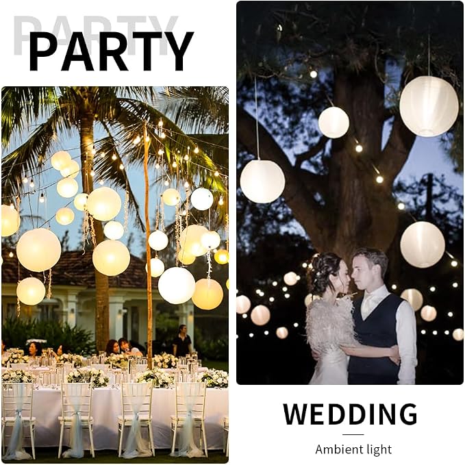 24 Pack Paper Lantern Lights, Mini LED Battery Operated Lights, Last 36 Hours - Image 3