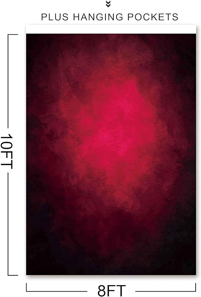 8X10ft Abstract Red Portrait Photography Backdrops - Image 3