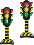2Pcs Standing Traffic Light Balloons/Large Red Yellow Green Stoplight Balloons by baoonworlld
